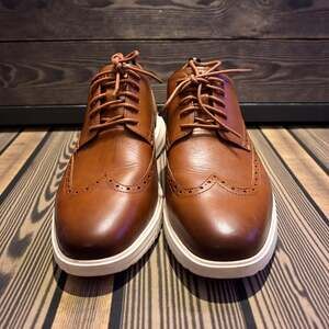 Cole Haan Men's Grand+ Wingtip Oxford in British Tan C36939